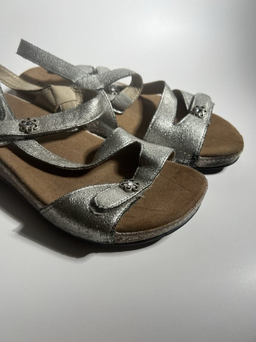 Romika Metallic Leather Comfort Sandals Women’s EU 38 US 7.5 - Picture 9 of 11